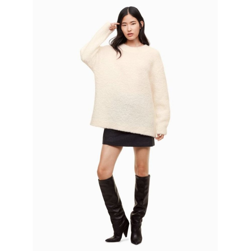 Wilfred Seissan Alpaca Sweater Cream Size 1 / XS Aritzia Oversized